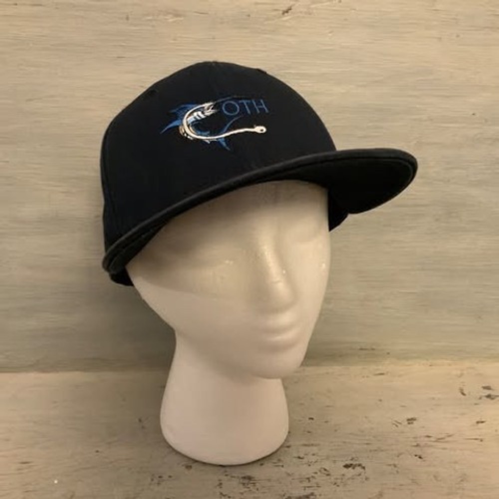 New Era On the Hook Fishwear 9Fifty Navy Embroidered Fish Snapback Ballcap OS GC